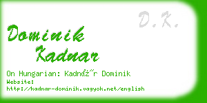 dominik kadnar business card